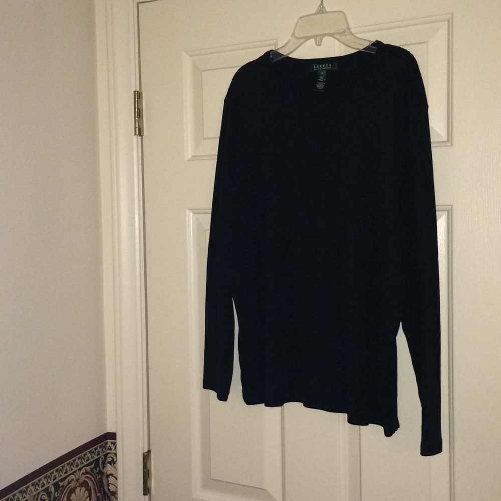 Lauren Ralph Lauren Black L/S Shirt Size 2X